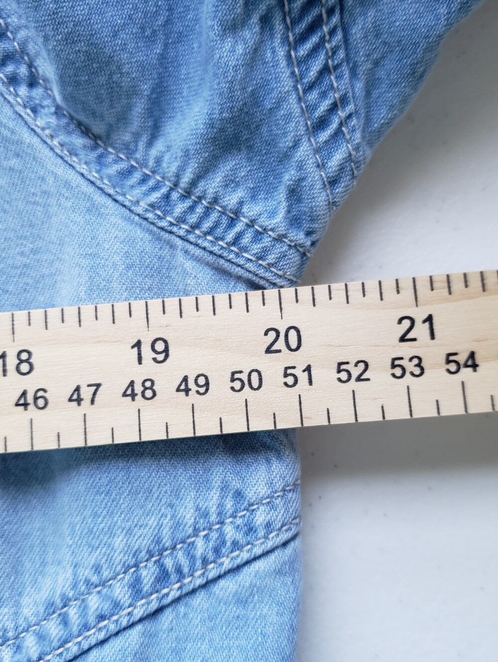 We The Free The Hannah Light Wash Denim Button Front Mini Shirtdress Women Small - Picture 11 of 14